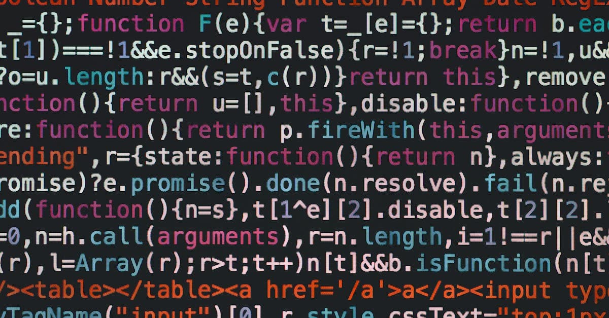 Close-up of colorful coding text on a dark computer screen, representing software development.